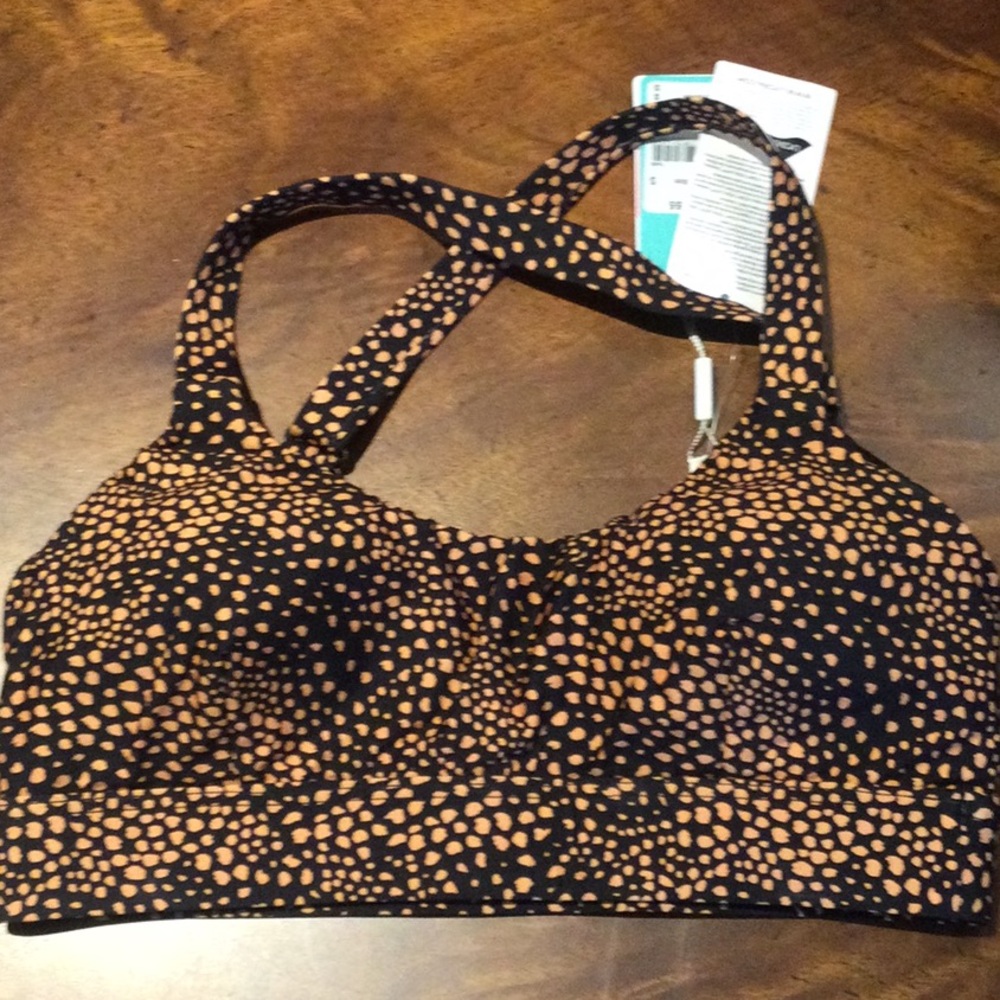 NWOT $88 SEAFOLLY SMALL SAFARI SPOT ACTIVE CROP TOP